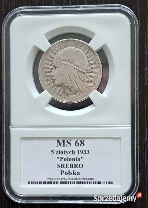 5Polonia 1933r ze znakim menicy Garding Łódź