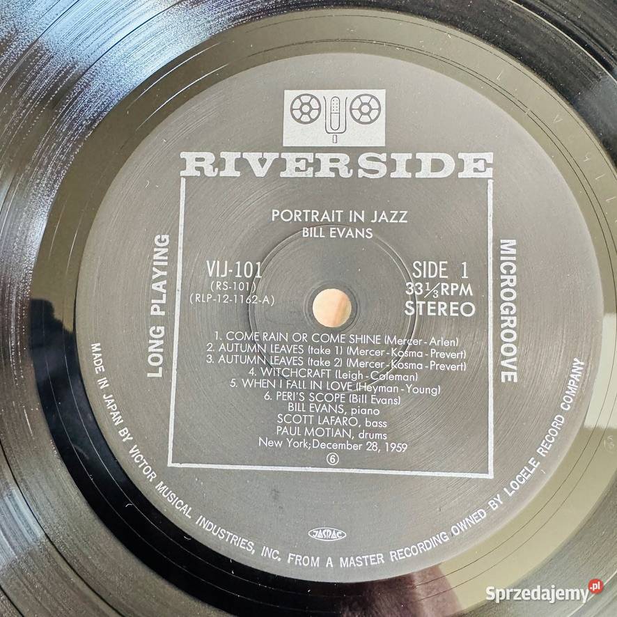 Bill Evans Portrait In Jazz EXEX Japan Obi LP Łódź