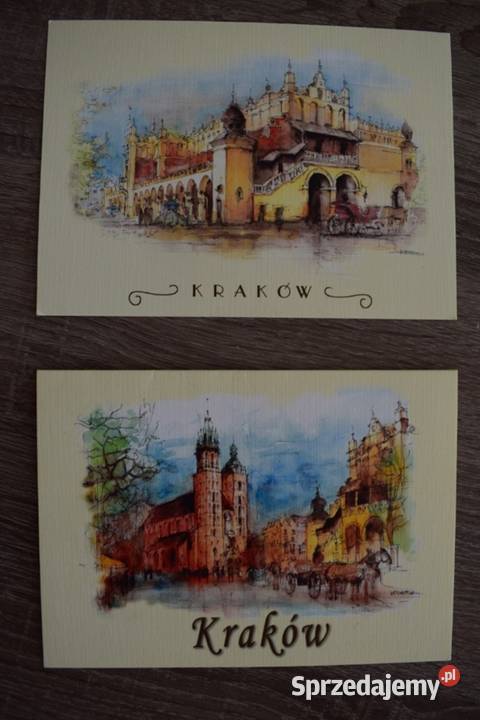 Pocztówki widokówki Kraków 6 sztuk w jednej kujawsko-pomorskie