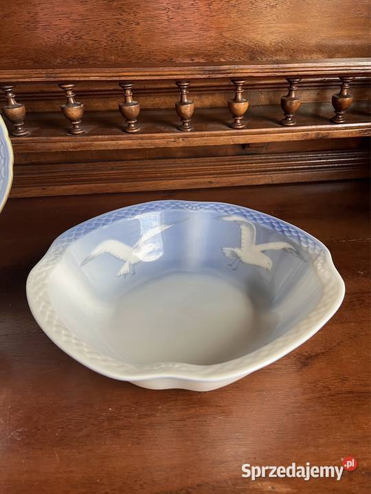 Salaterka okrągła BG Royal Copenhagen Złota Mewa Porcelana i szkło Gdańsk sprzedam