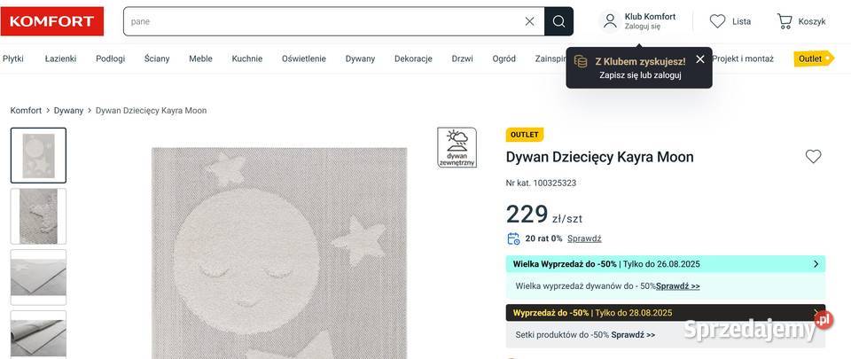 Dywan dzieciecy 120x170 nowy Luboń sprzedam