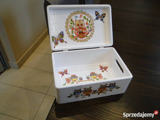 Sowa Mądra Głowa sówki duży kuferek decoupage małopolskie Bochnia