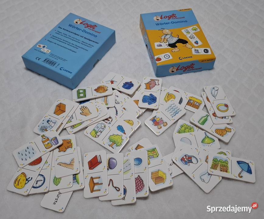 Domino obrazkowe Loewe j niemiecki Zabawka Czeladź