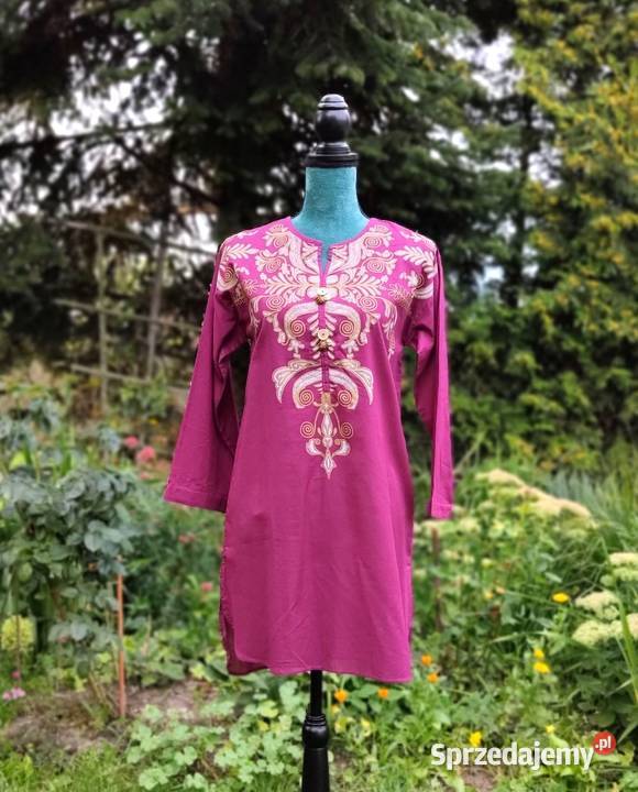 Nowa tunika indyjska kurti kameez bawełna fiolet Szczecin