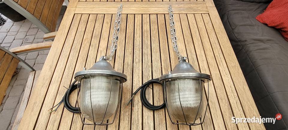 Komplet 2 lamp loft industrialnych PRL renowacji sprzedam