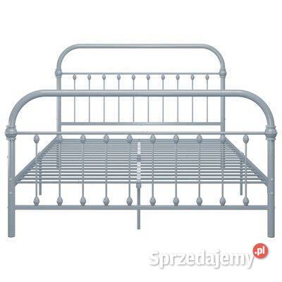 vidaXL Rama łóżka szara metalowa 140 x 200 mazowieckie Warszawa