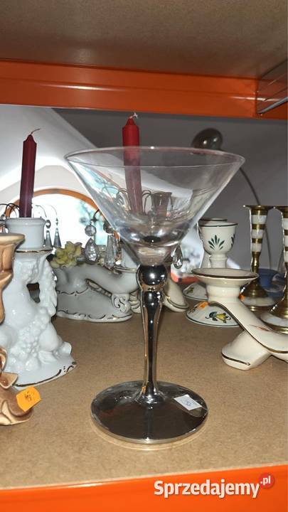 Kieliszek do szampana Nóżka srebrzona Czara jest Gdańsk