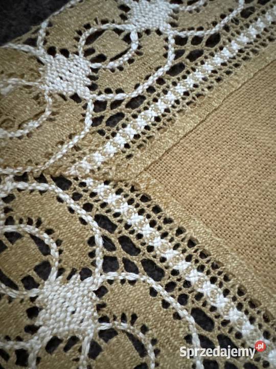 obrus len wysokiej jakości do kolekcji śląskie Zabrze