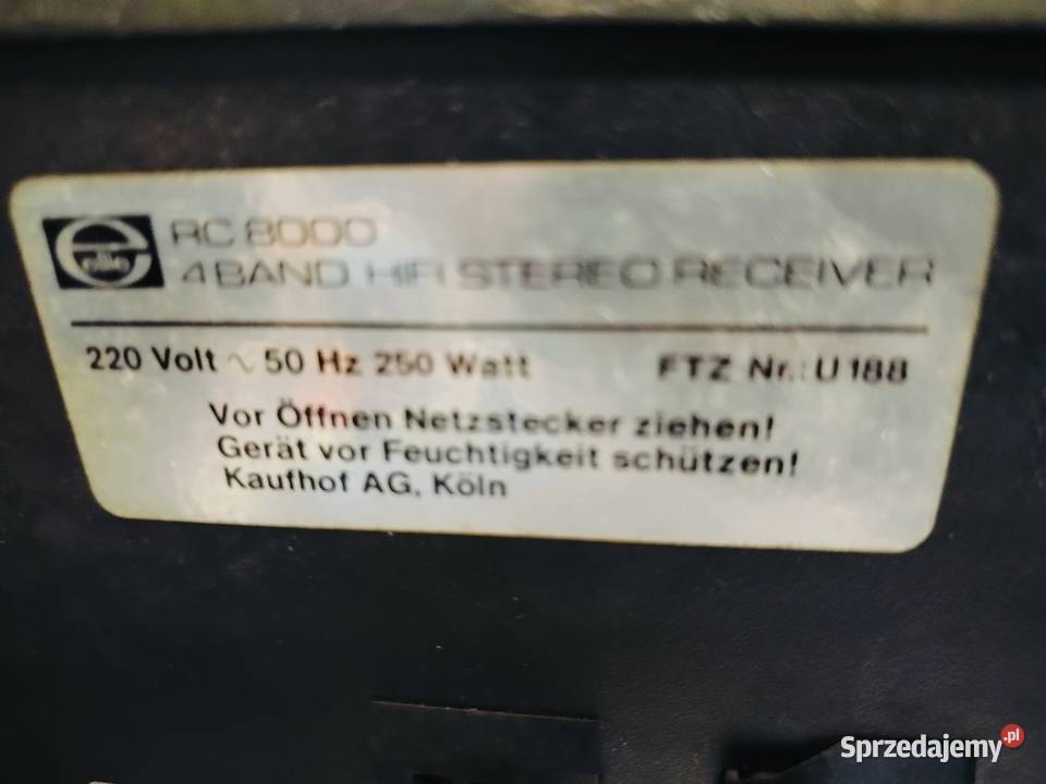 Amplituner Elitte RC 8000 plus Deck TD 8000 Mińsk Mazowiecki sprzedam