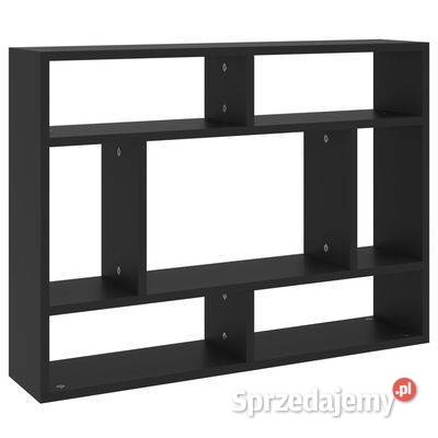 vidaXL Półka ścienna czarna 75x16x55 materiał Półki Warszawa