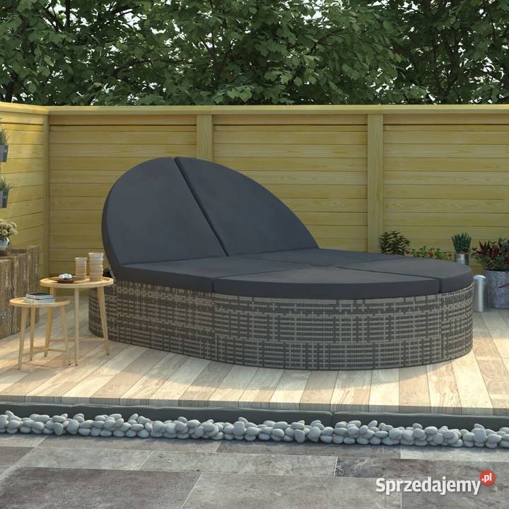 2osobowy leżak z poduszkami polirattan Warszawa