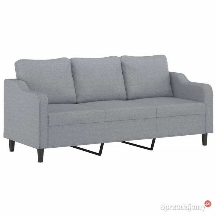 3osobowa sofa z poduszkami jasnoszara 180 Sofy i kanapy Warszawa sprzedam