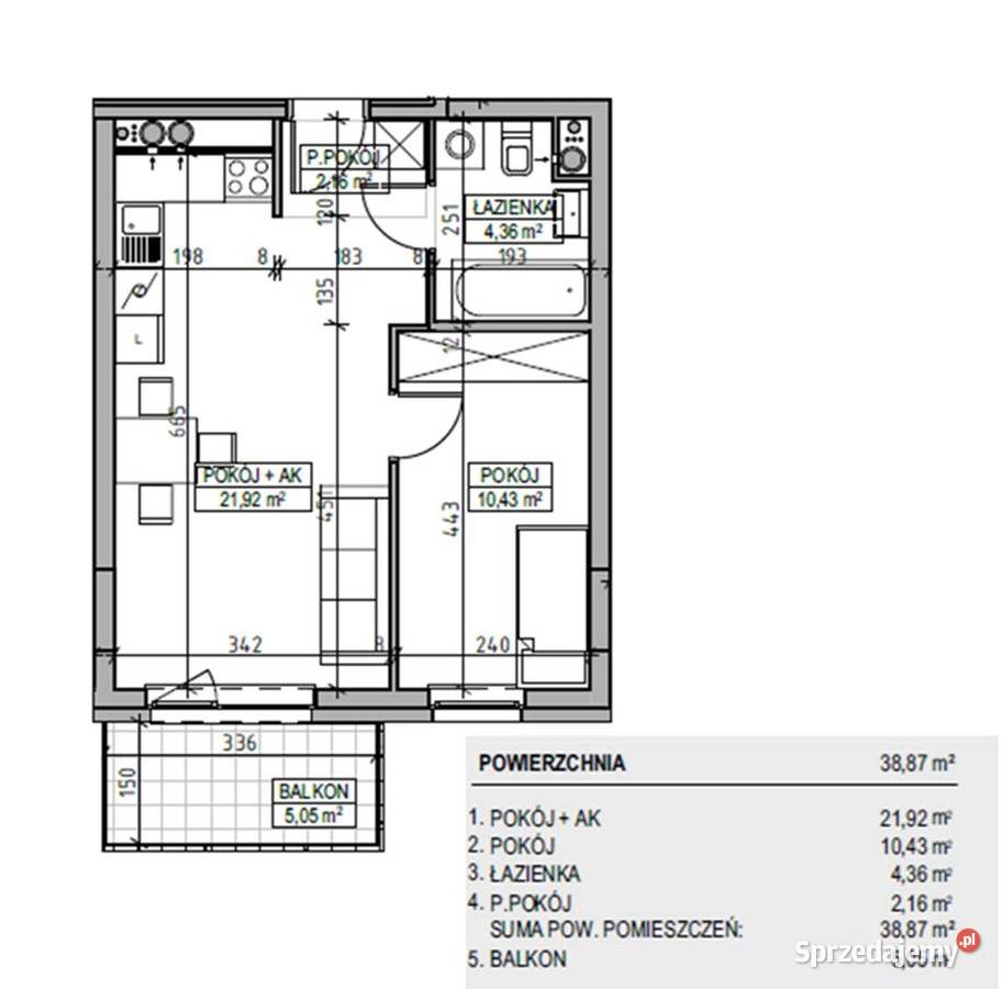 Enklawa zaświat 39 m2 balkon nowe umeblowane pod 39m2 Bydgoszcz