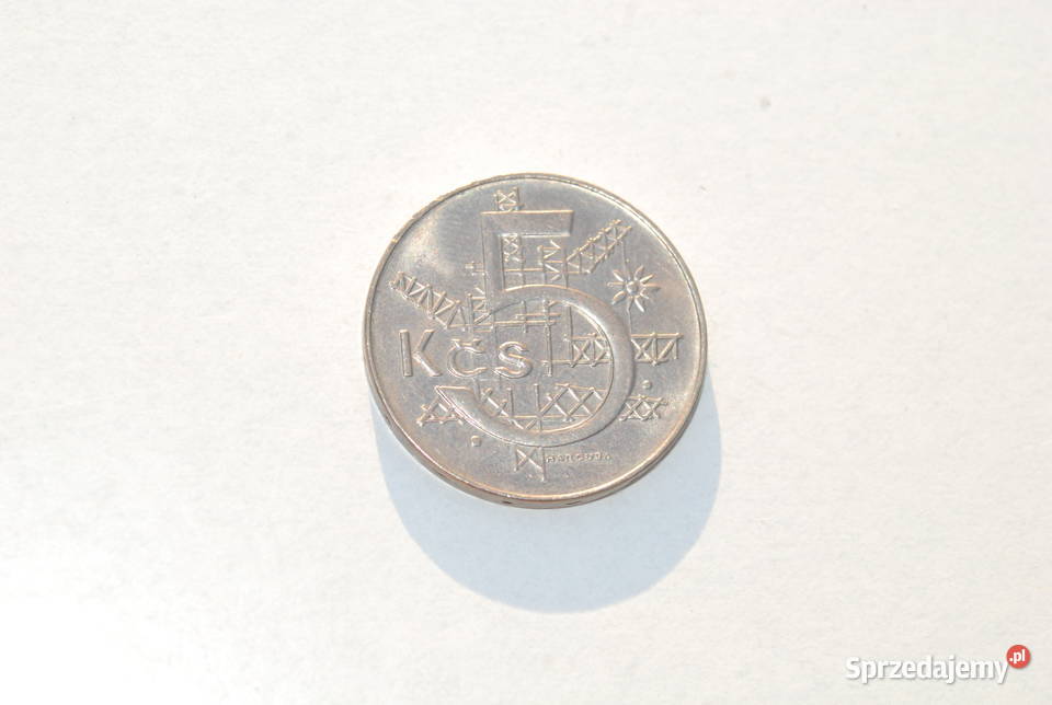 Stara moneta 5 koron Czechosłowacja 1991 unikat Numizmatyka Cieszyn