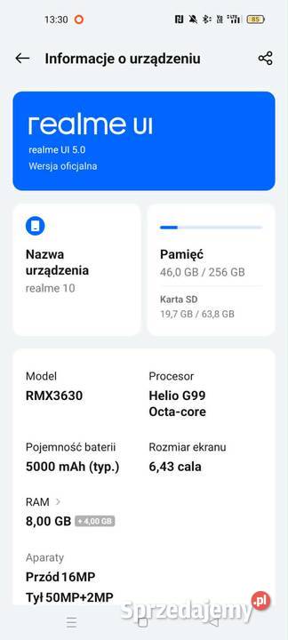 Telefon Realme 10 super stan Radomsko