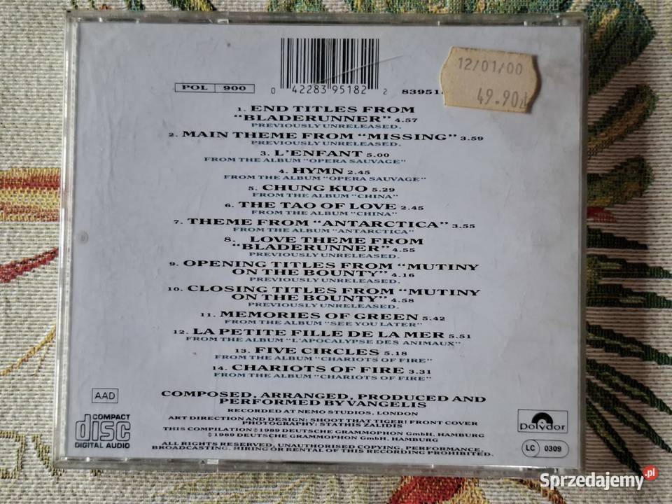 Vangelis Themes CD Kraków sprzedam