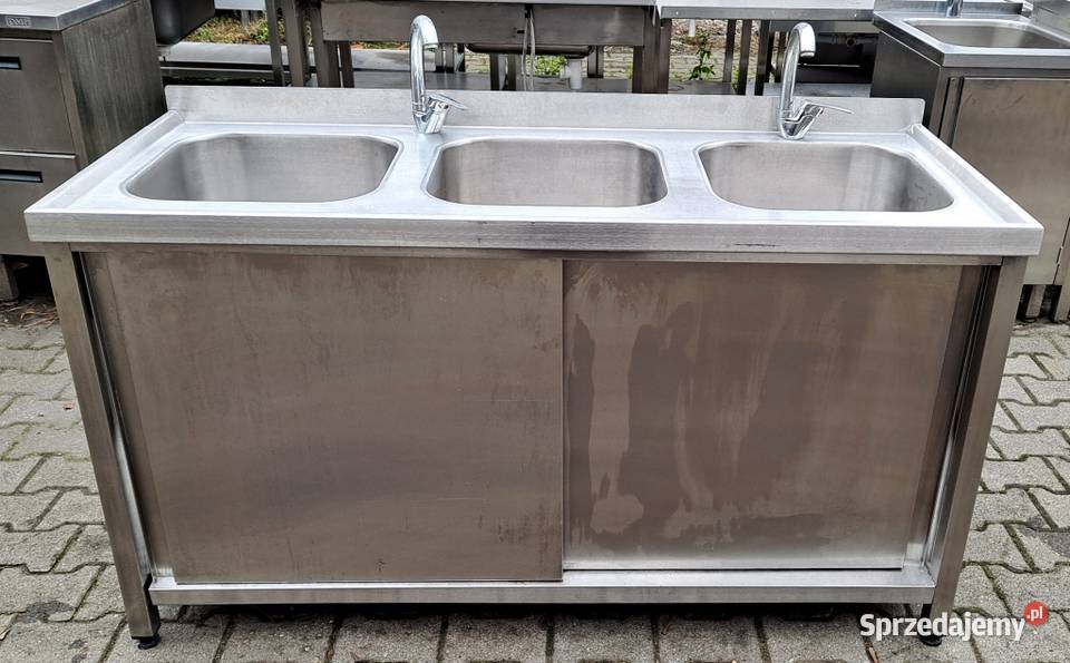 Zlew 3 Komorowy z Szafką Drzwi Suwane 1506085 wielkopolskie Nowe Skalmierzyce