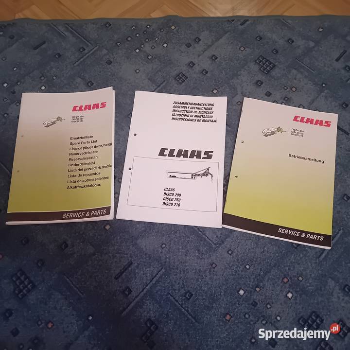 kosiarka claas disco 210 250 290 literatura Augustów