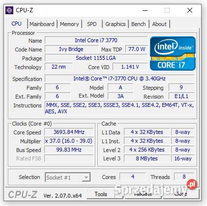 HP Elite 8300 MT i73770 8x34GHz turbo do 39GHz HP/Compaq mazowieckie Warszawa