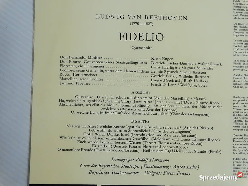 Płyta winylowa LP Beethoven Fidelio Deutsche Płyty i kasety Biłgoraj sprzedam
