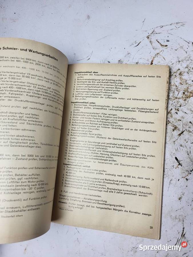 Ciężarówka HANOMAG F55 I F65 Instrukcja obsługi śląskie