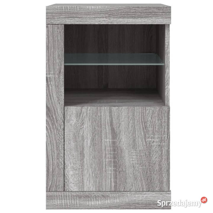 Szafka boczna z LED szary dąb sonoma materiał mazowieckie Warszawa