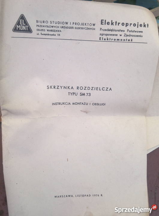 Skrzynka rozdzielcza magistralna SM 73 Elmont śląskie Dąbrowa Górnicza