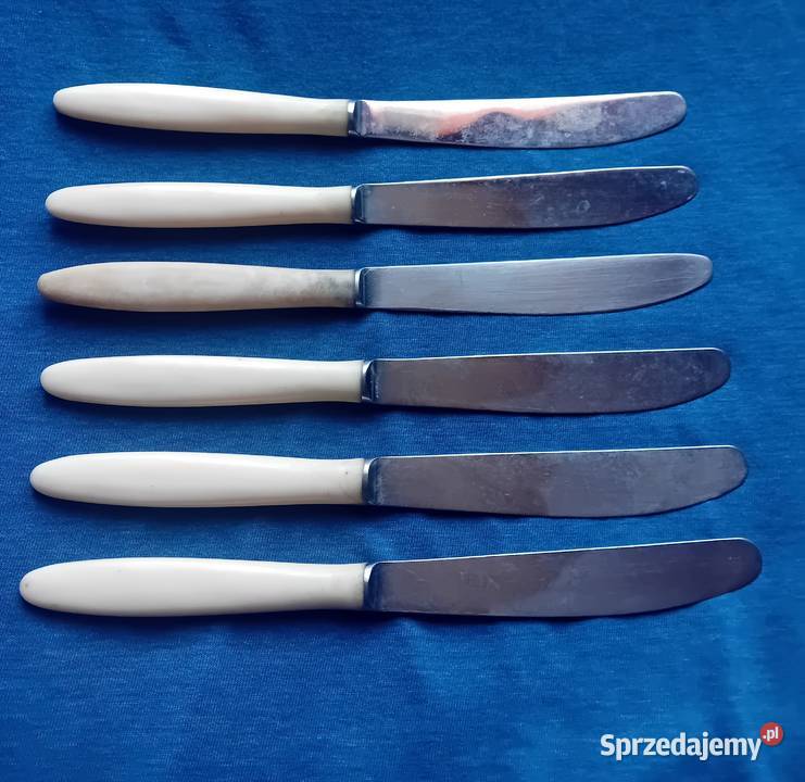 Komplet 6 noży stołowych ze stali nierdzewnej z