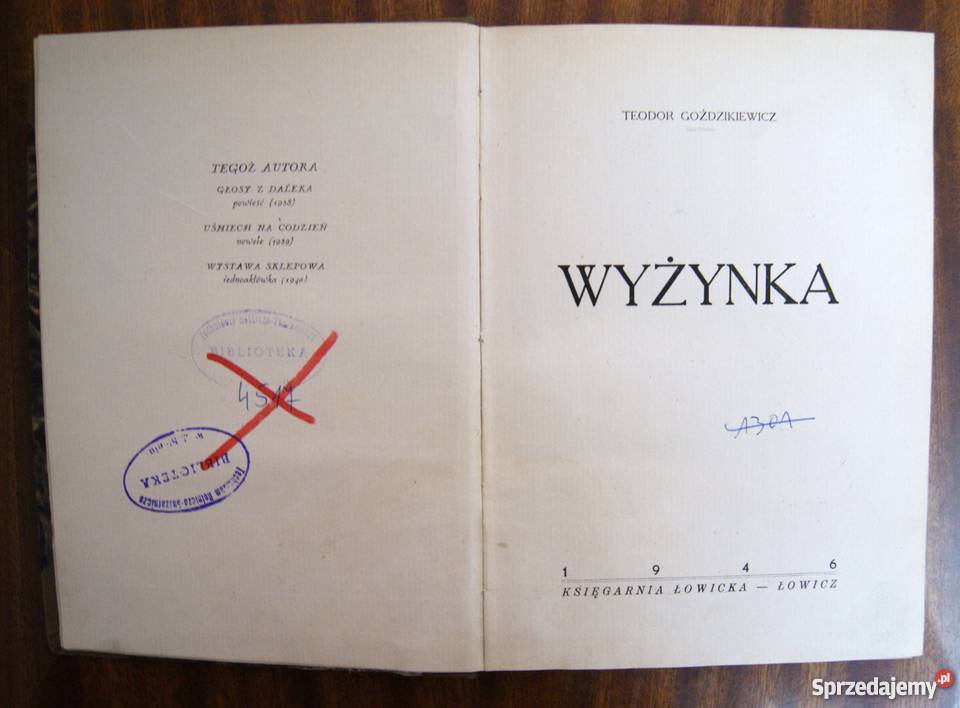 Teodor Goździkiewicz Wyżynka 1946 Parczew sprzedam