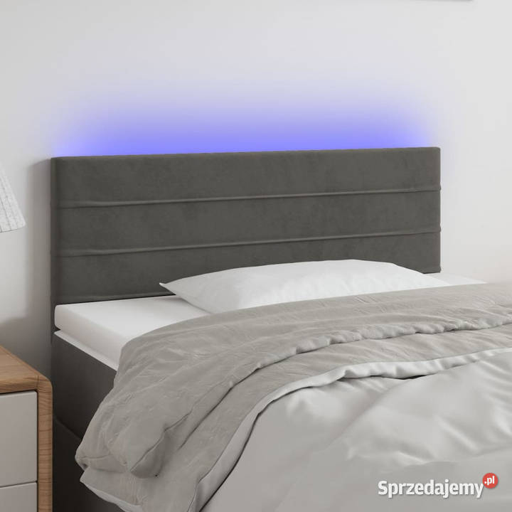Zagłówek do łóżka z LED ciemnoszary 90x5x7888 Warszawa