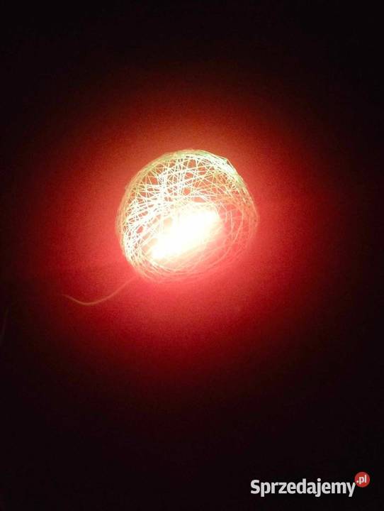 lampka nocna z recznie wykonanym kloszem