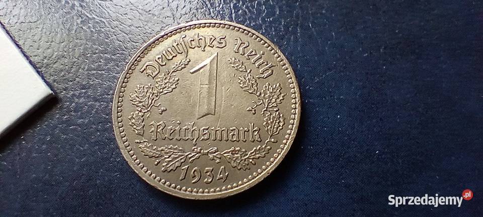 Stare monety 1 marka 1934 A Niemcy Lesko
