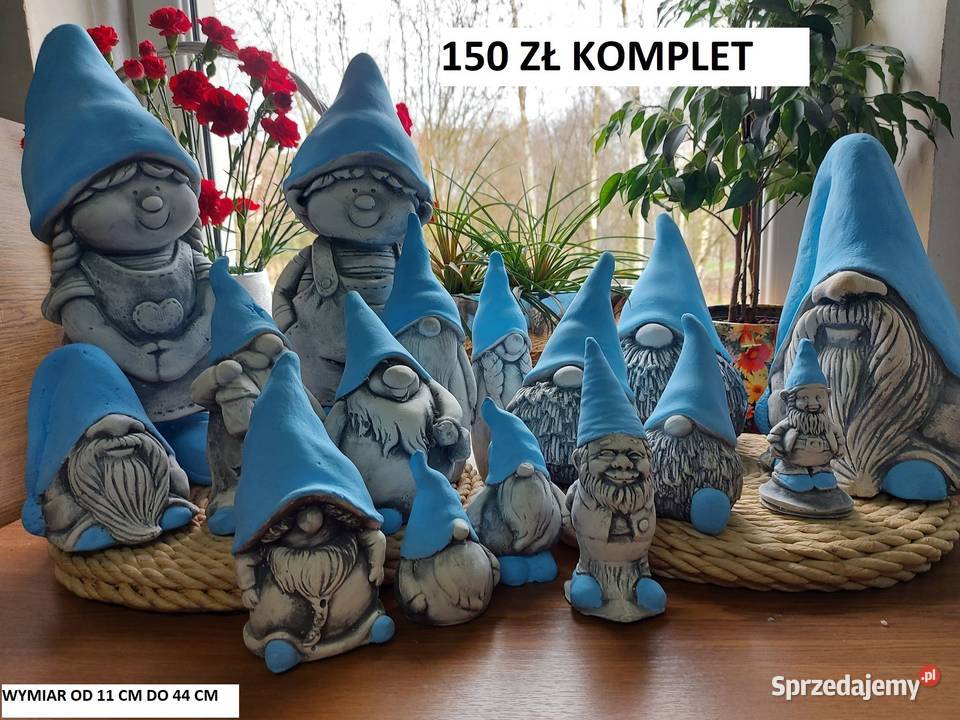 Skrzaty z napisem witamy Krasnale ogrodowe Wrocław sprzedam