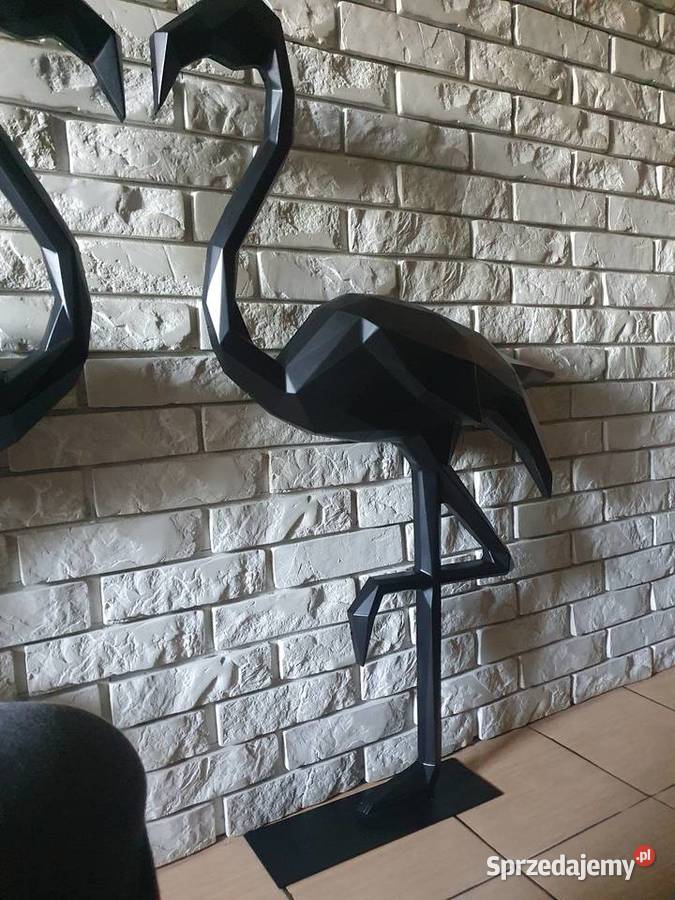 Flaming figura rzeźba duży wielokątny ptak Rzeźby i figury pomorskie Solnica