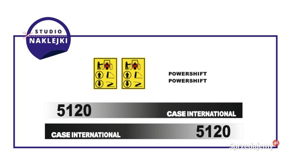 Naklejki traktor ciągnik CASE 5120 International świętokrzyskie Łagów