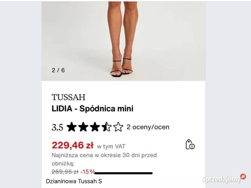 Czarna Spódnica Mini Damska TUSSAH XSS Nowa lubuskie Nowa Sól