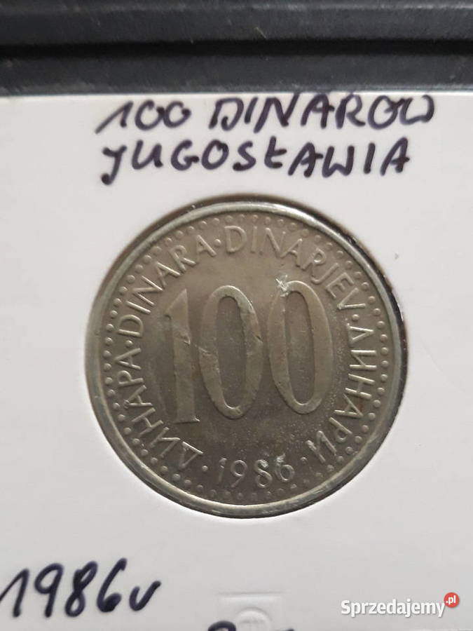 100 Dinarów Jugosławia 1986 r