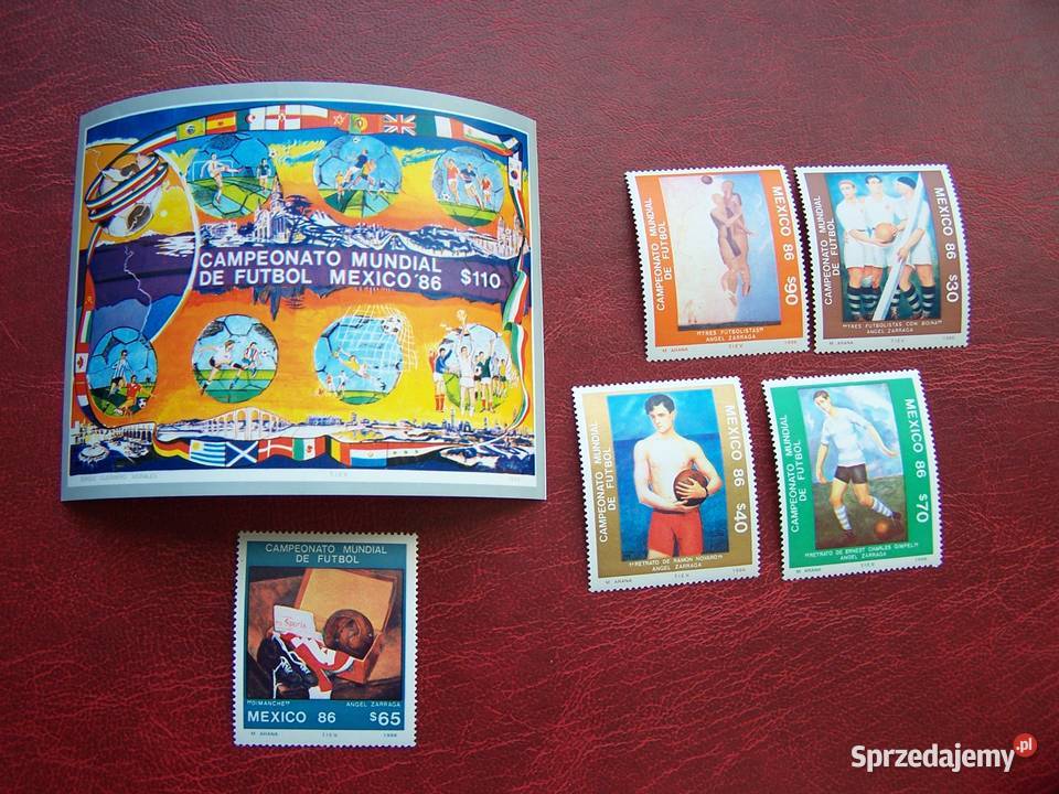 Meksyk 1986 MNH Mi 198589 Sport Piłka nożna MŚ Tychy
