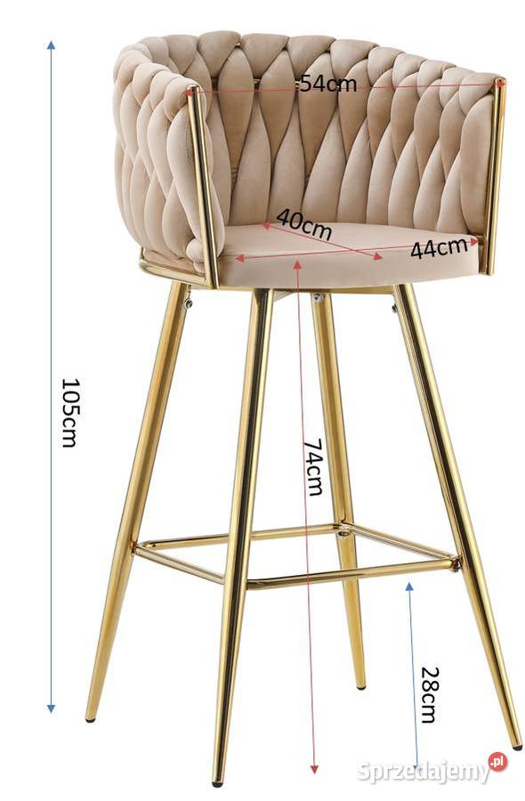 Hoker Tapicerowany RosaB Szary Wysyłka 24H 54cm wielkopolskie Tarchały Małe