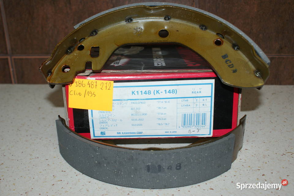 0 986 487 272 BOSCH SZCZĘKI HAMULC RENAULT 19 Pozostałe Białobrzegi