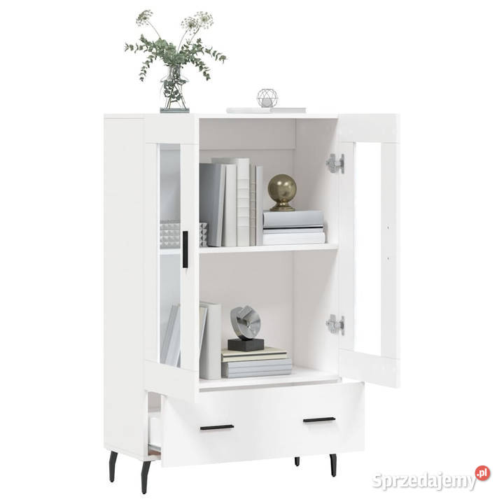 Wysoka szafka biała 695x31x115 materiał Warszawa