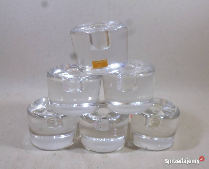 Świeczniki Kryształowe Orrefors Szwecja 6 Warszawa sprzedam