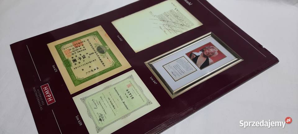 katalog aukcyjny papierów wartościowych 5052 Warszawa sprzedam