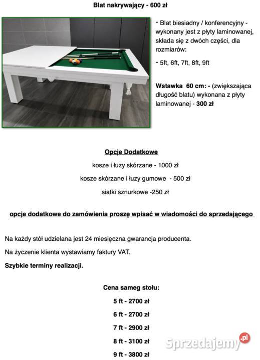 Stół Bilardowy Modena 7 ft Bilard