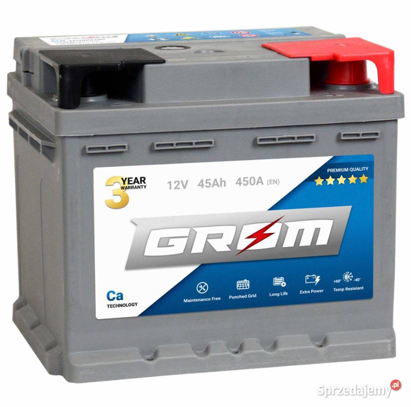 Akumulator GROM Premium 45Ah 450A Ostrów osobowe Ostrów Wielkopolski sprzedam