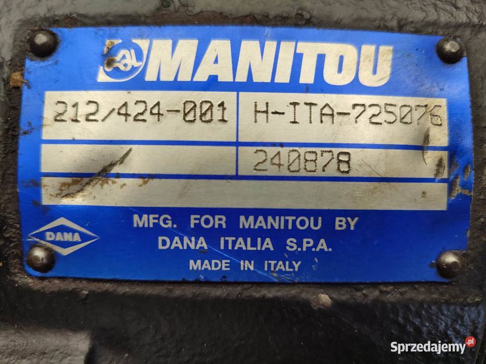 Dyferencjał Manitou MLT 11x35 Spicer 212424001 wielkopolskie