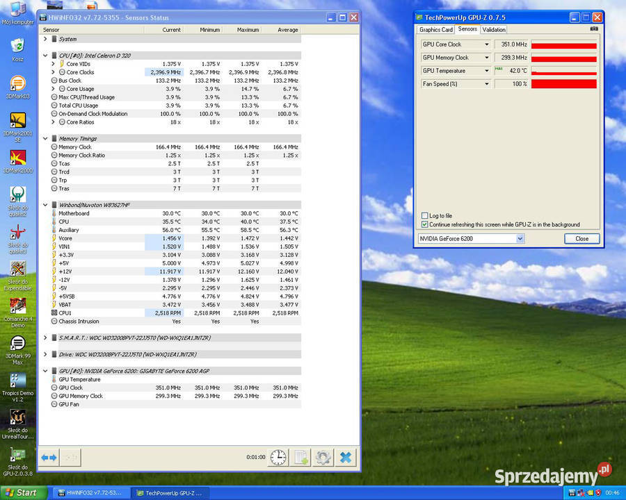 Gigabyte Geforce 6200 512MB 64bit DDR AGPx8 D-Sub  Cielądz