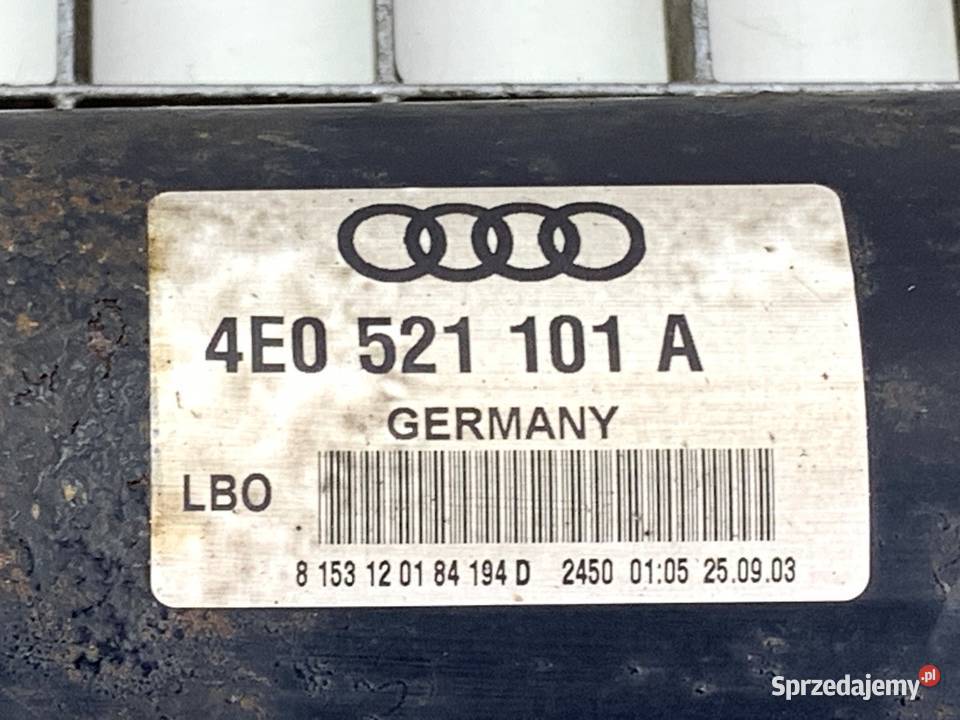 WAŁ NAPĘDOWY TYŁ AUDI A8 D3 SedanLimuzyna 0210