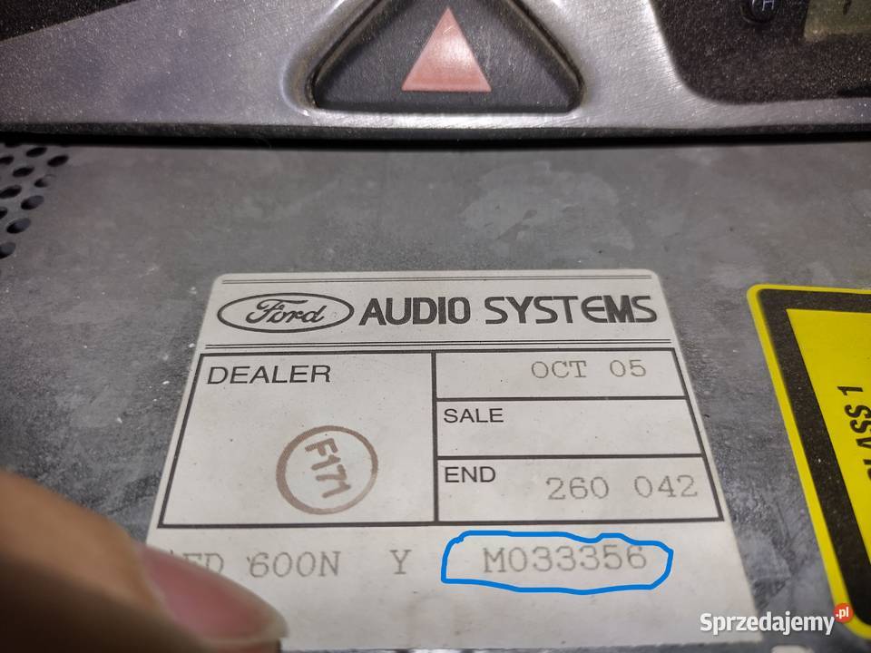 Ford PINKOD do radia FOCUS MK1 MONDEO podlaskie Suchowola