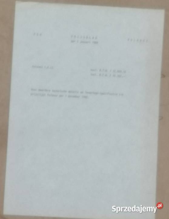Prospekt cennik FSO Polonez Fiat 125p PRL Kraków